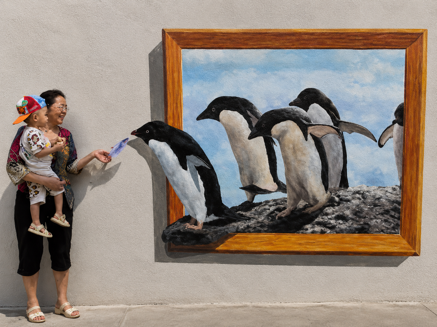 3D Penguin Escape Wall