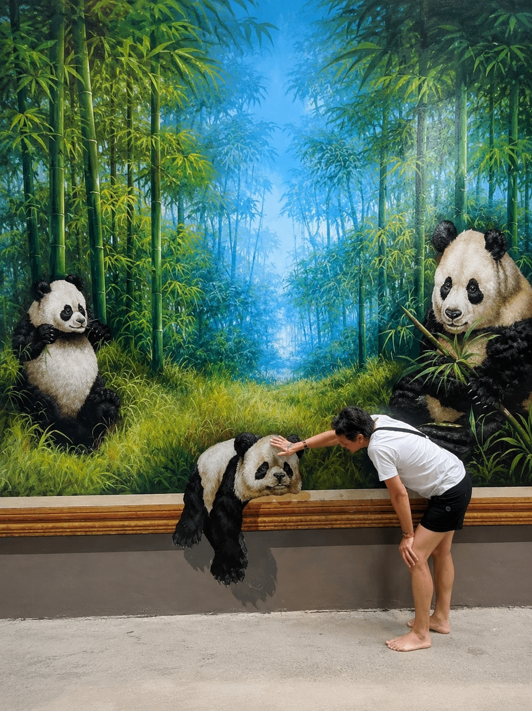 3D Panda Bamboo Wall