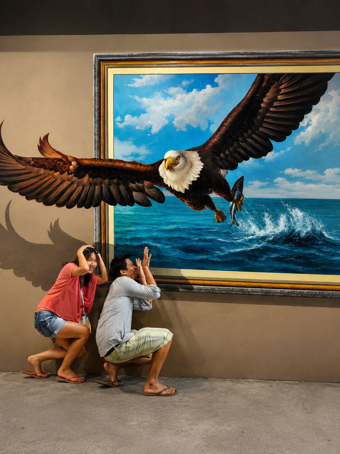 3D Eagle Soaring Wall