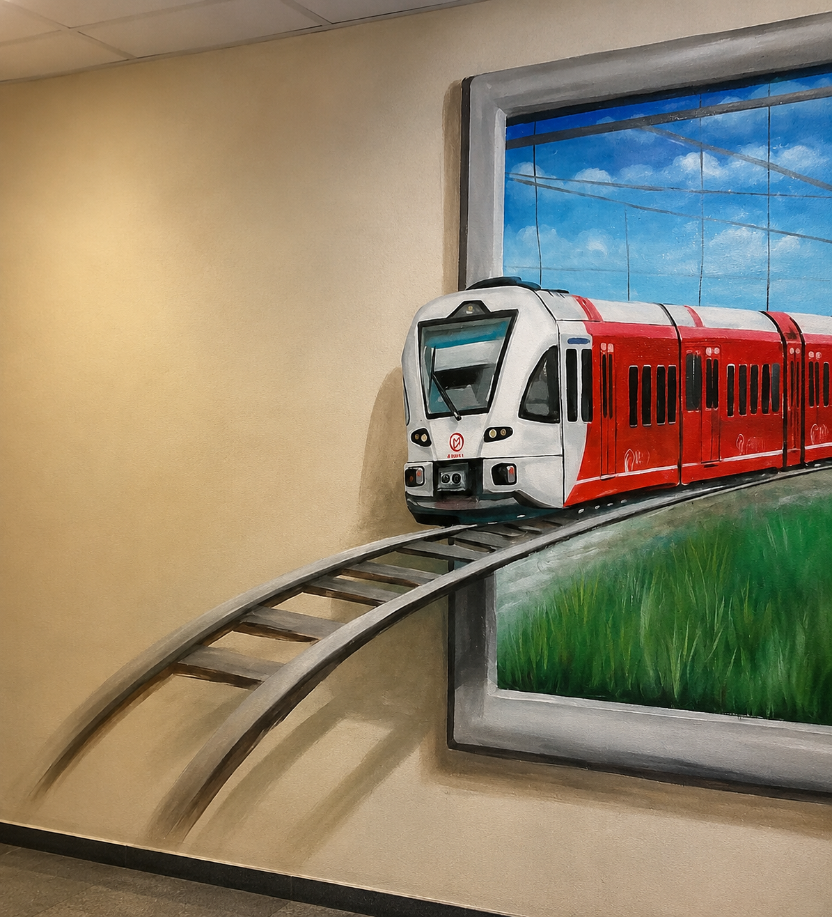3D Metro Breakthrough Wall