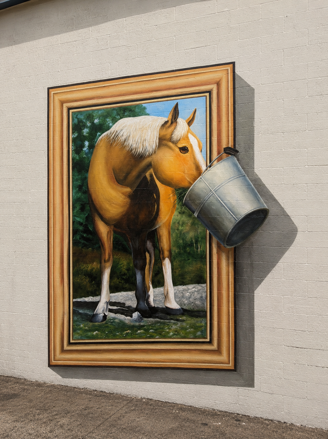 3D Palomino Horse Wall