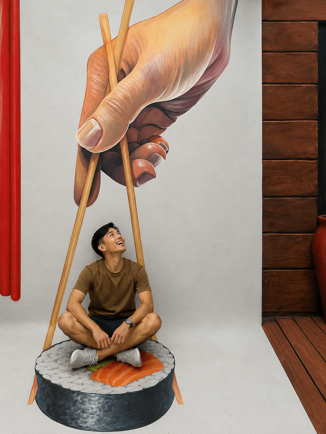 Interactive Sushi Roll Selfie Concept