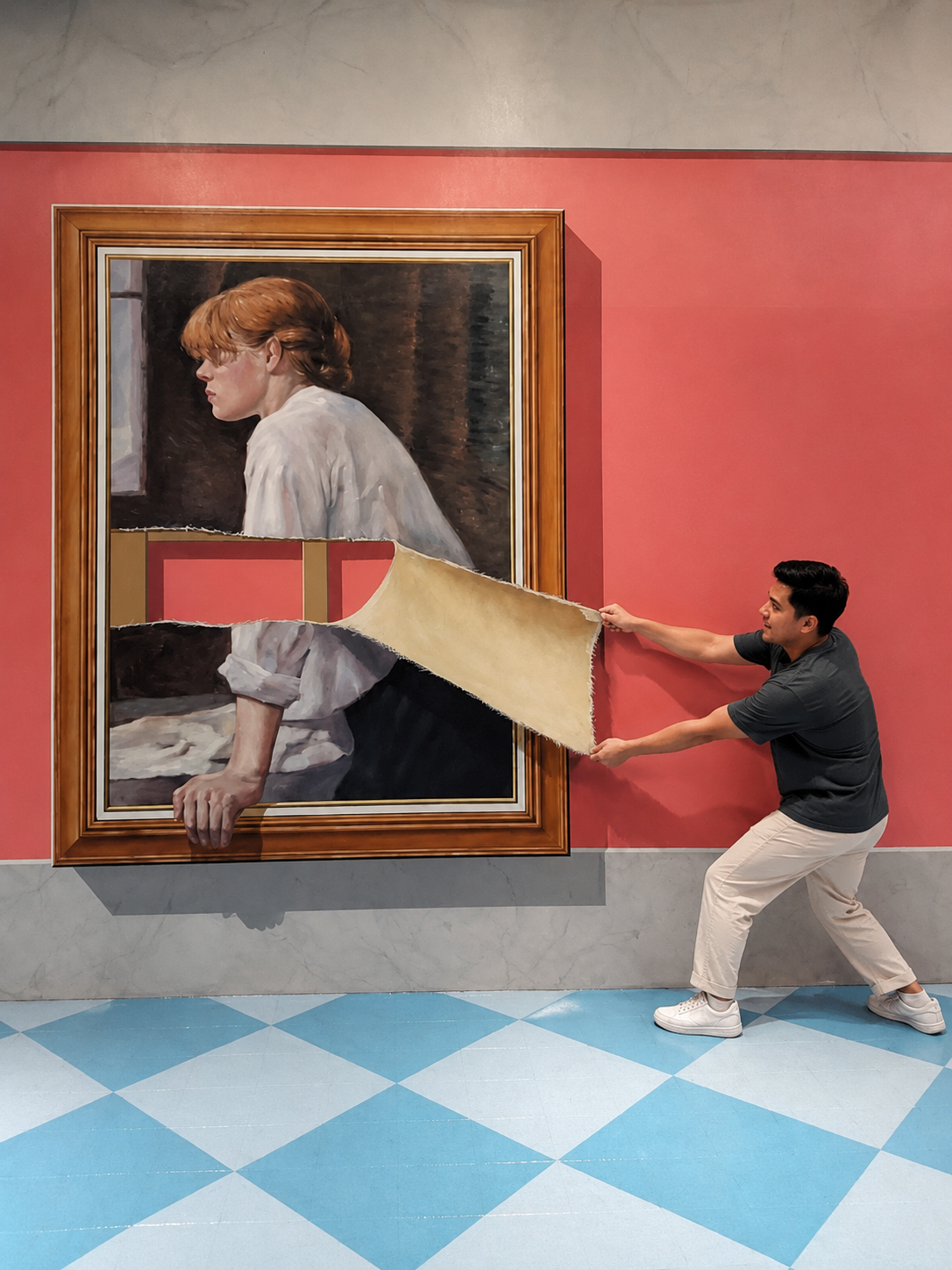 3D Ripped Canvas Wall