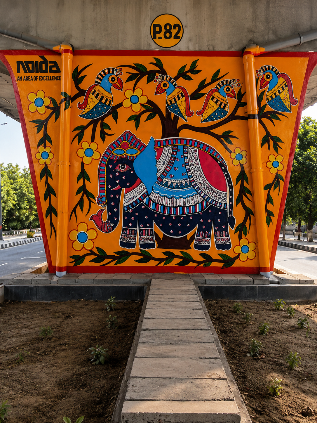 pillar art work.