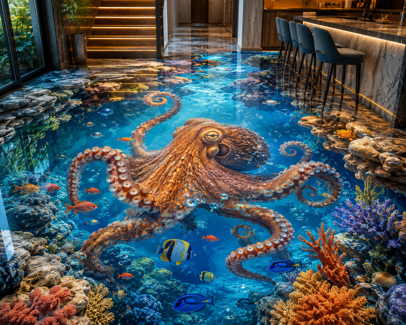 Octopus Kingdom Resin Flooring