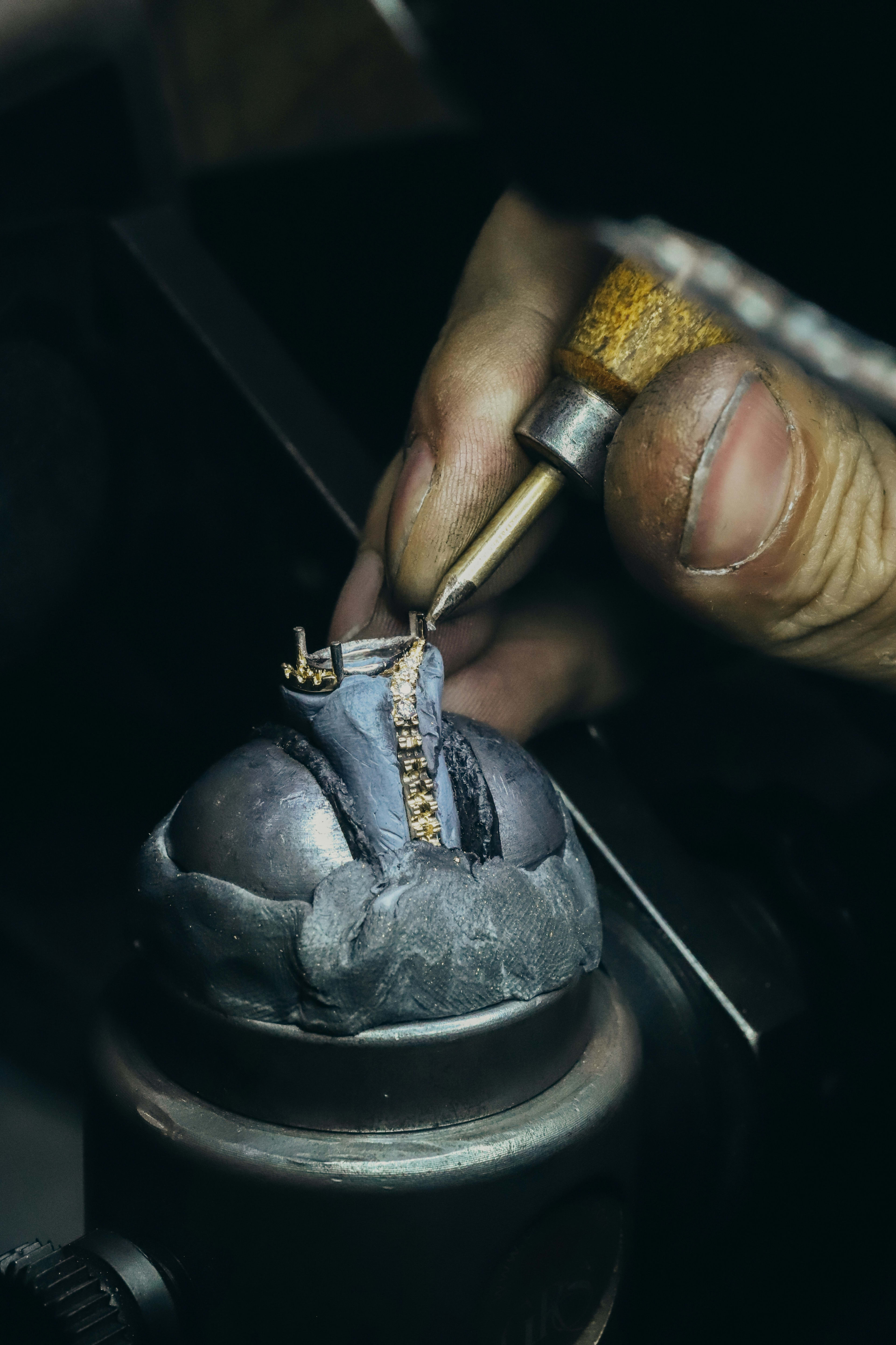Exquisite diamond jewellery close-up