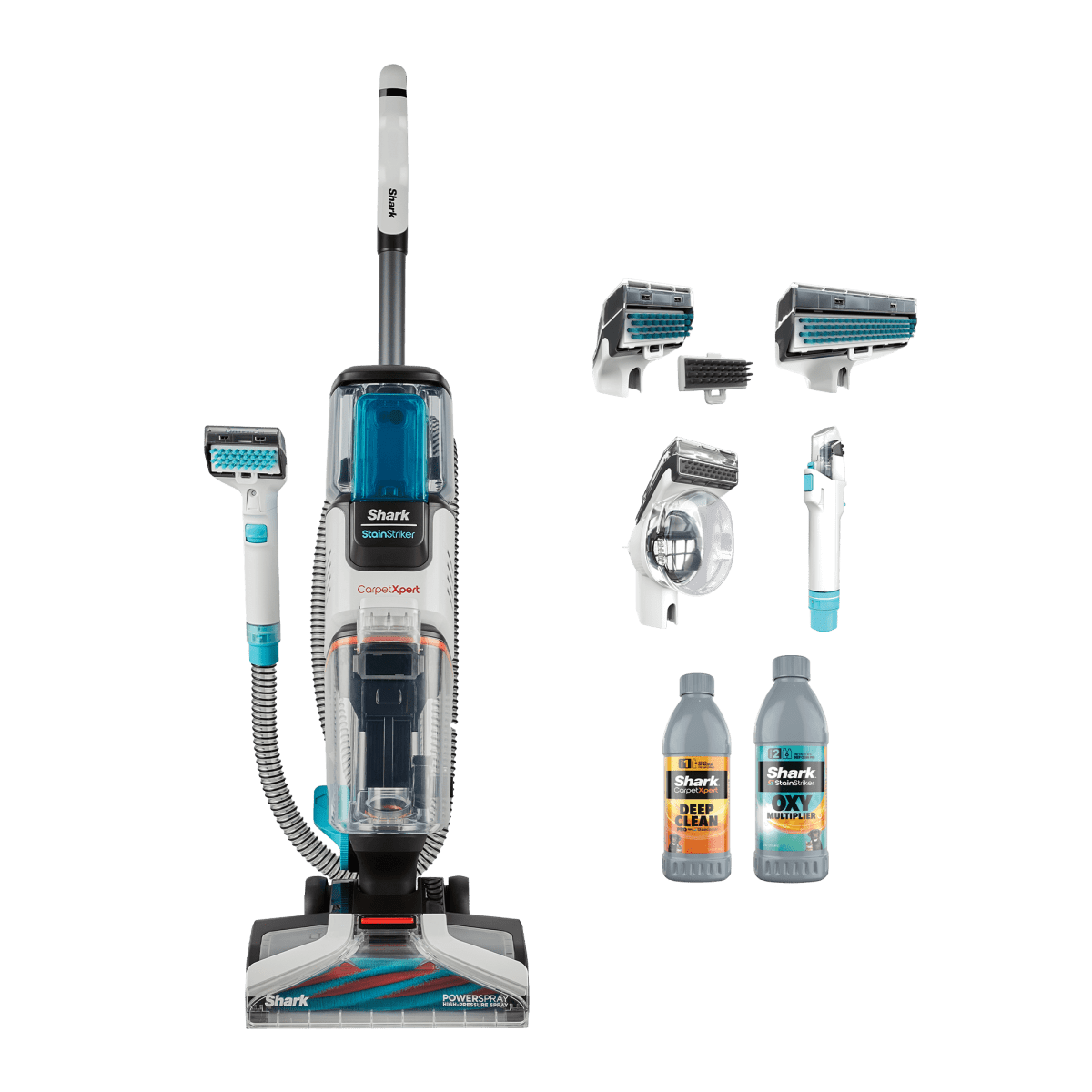 Shark CarpetXpert Deep Carpet Cleaner with Built-In StainStriker in Rotator White