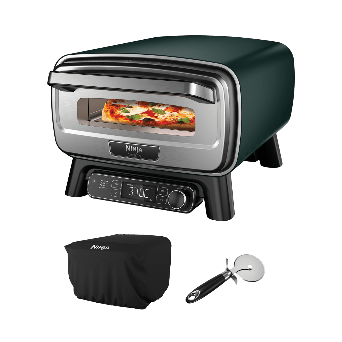 Ninja Artisan Electric Outdoor Pizza Oven & Air Fryer – British Racing Green MO201UKDB