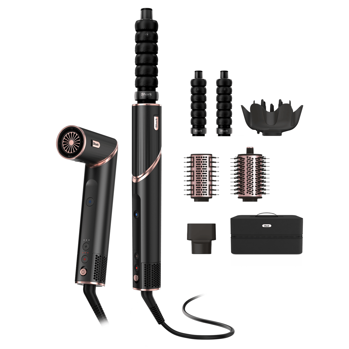 Shark FlexStyle 5-in-1 Air Styler & Hair Dryer with Storage Case - Black HD446UK