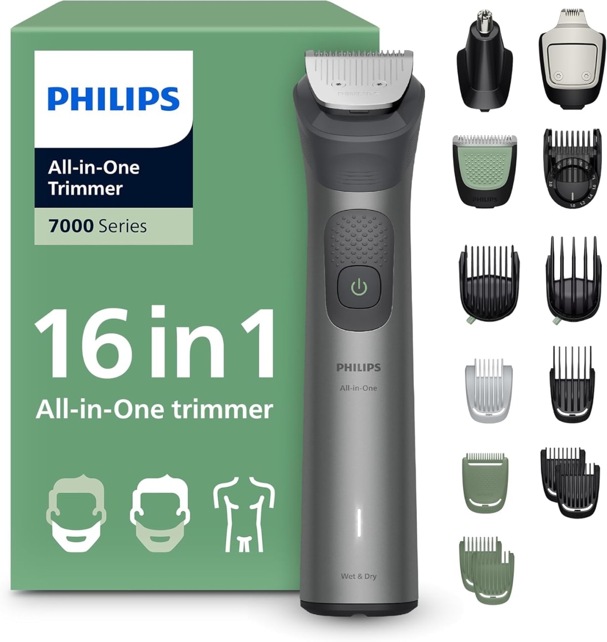 Philips Multigroom 7000 Series All-in-One 16-Piece Trimmer, MG7931/15