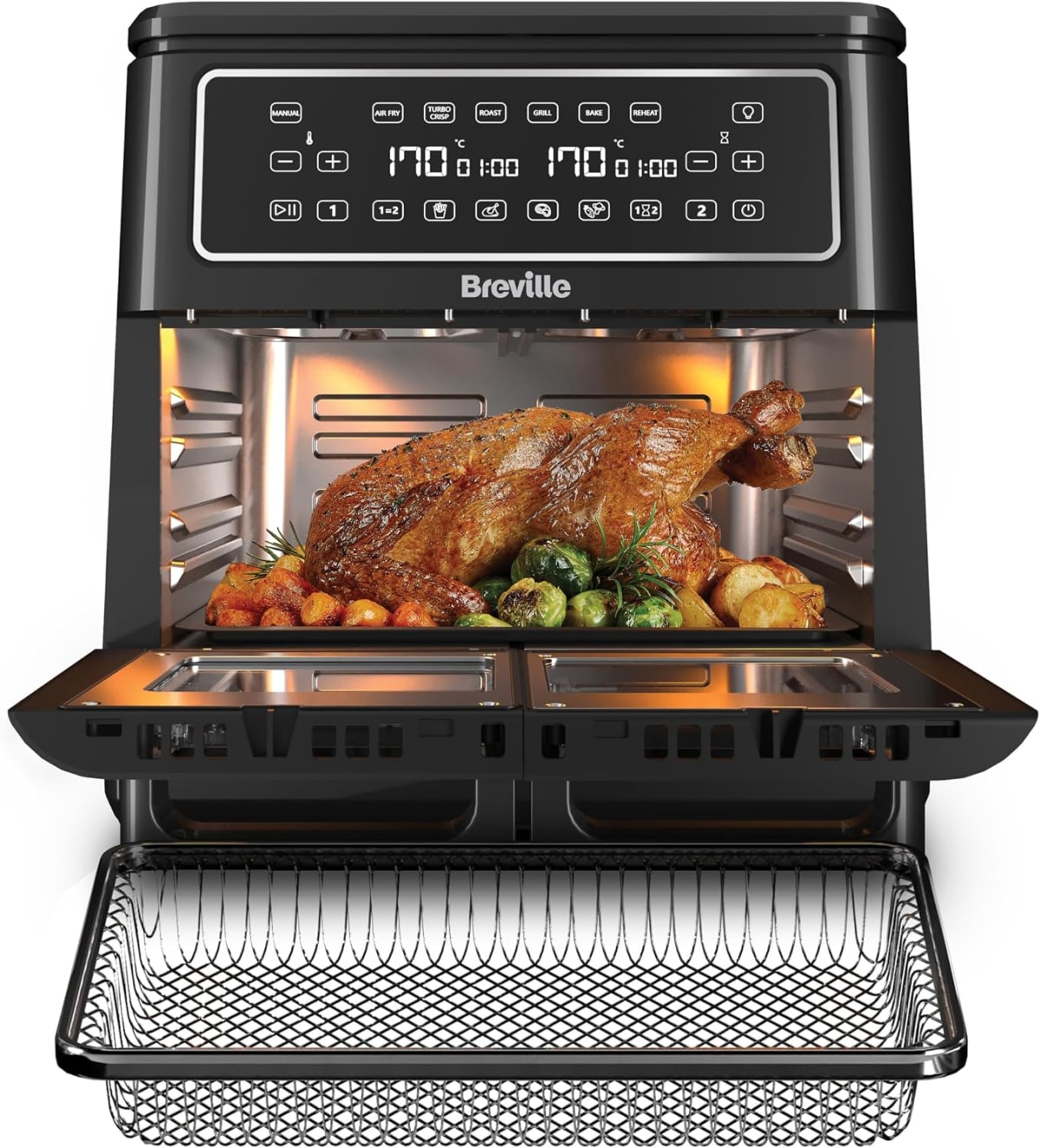 Breville Halo Flexi Digital Dual Air Fryer Oven, 11L, VDF138