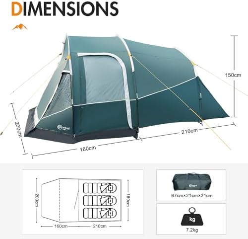 Vue 3 de Portal Tente Camping Personnes