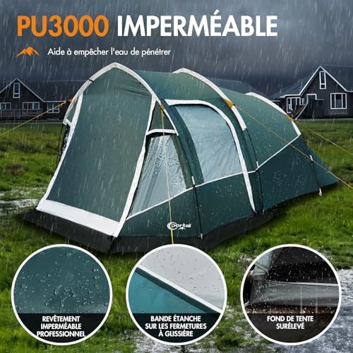 Vue 4 de Portal Tente Camping Personnes