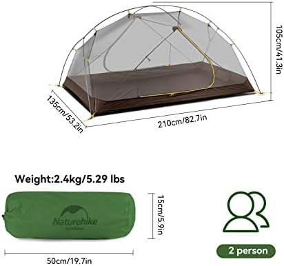Vue 2 de Naturehike Mongar Tente De