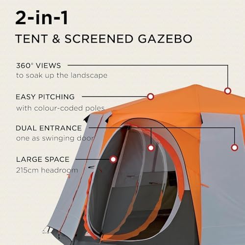 Vue 4 de Coleman Tente Octagon Festival