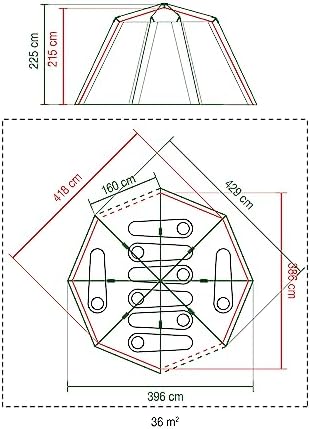 Vue 6 de Coleman Tente Octagon Festival