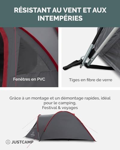 Vue 4 de Justcamp Scott Tente Camping