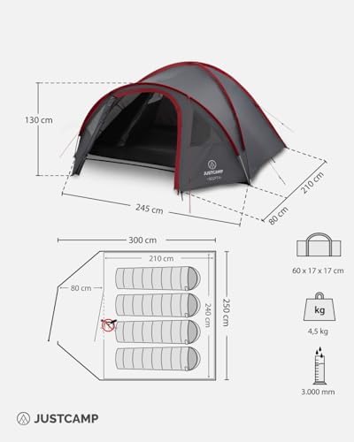 Vue 7 de Justcamp Scott Tente Camping