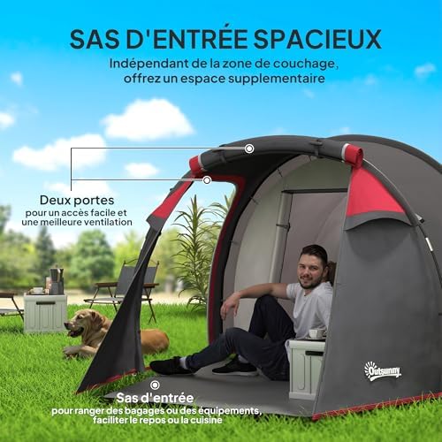 Vue 4 de Outsunny Tente De Camping