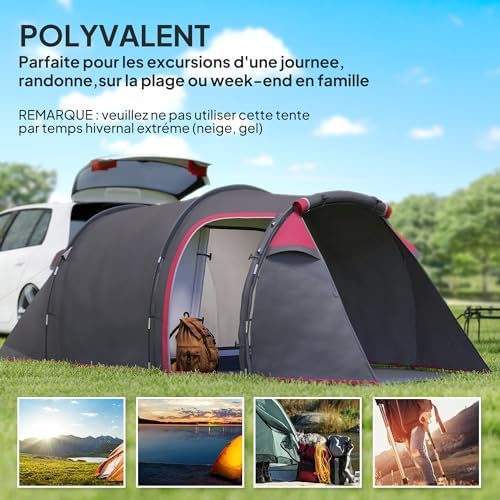 Vue 6 de Outsunny Tente De Camping
