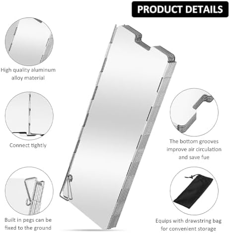 Vue 3 de Parevent Pliable Aluminiumplaques Parebrise