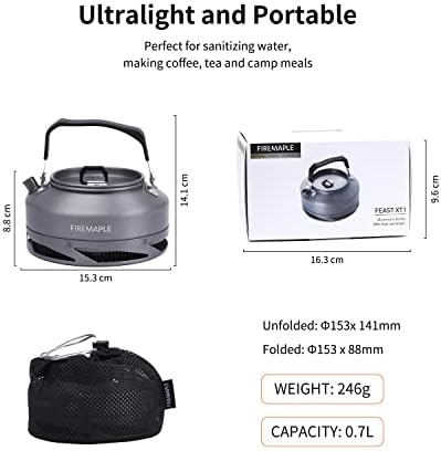 Vue 4 de Firemaple Bouilloire Ultraleger Portable