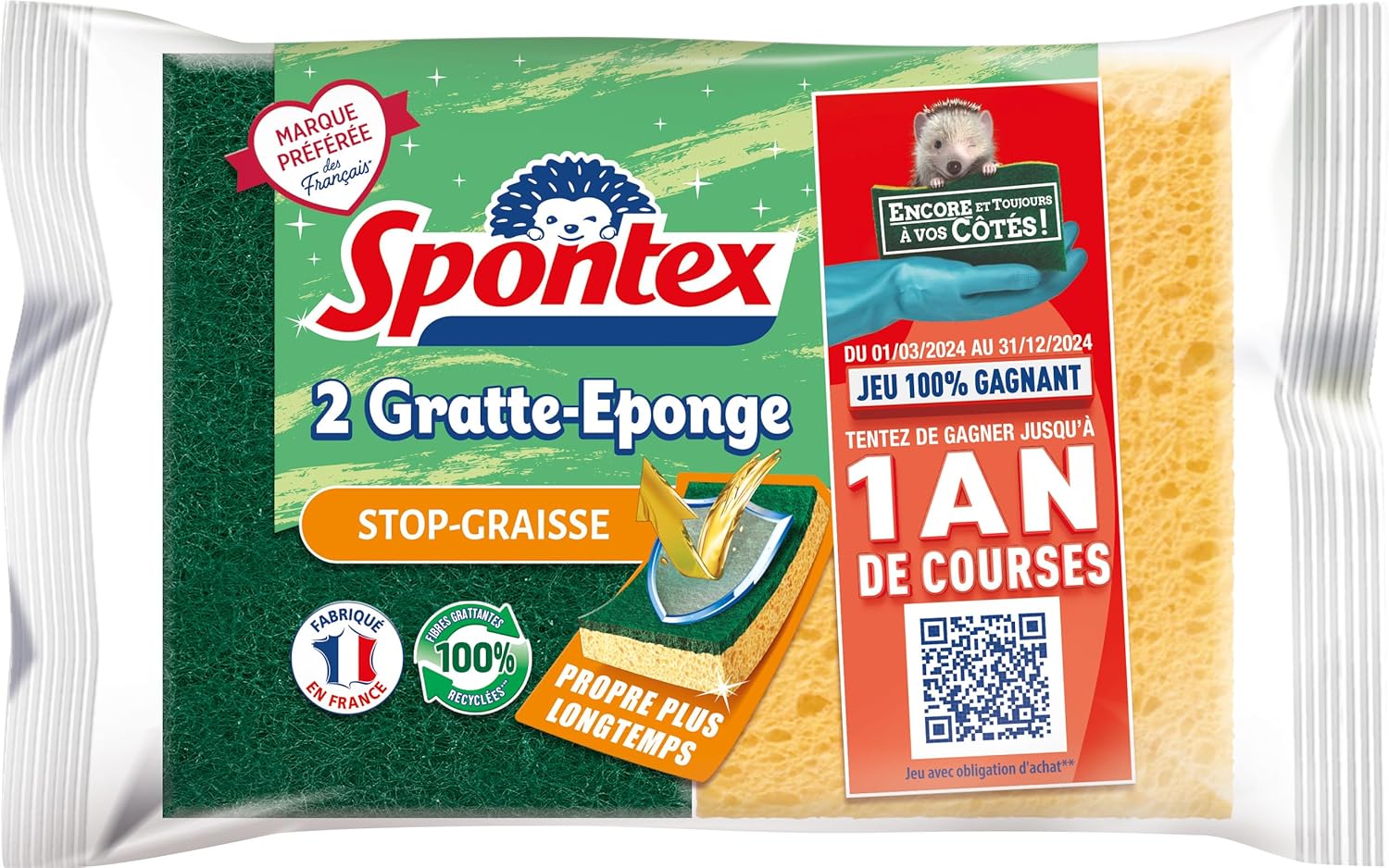 Spontex Gratteeponge Stopgraisse Eponges