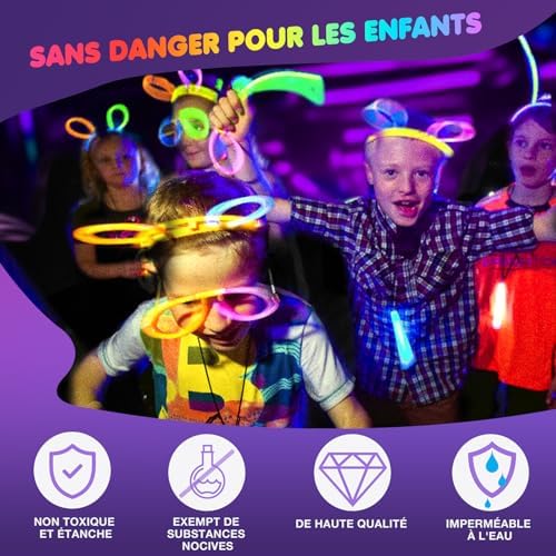Vue 4 de Ziitty Bracelet Fluorescent Lumineux