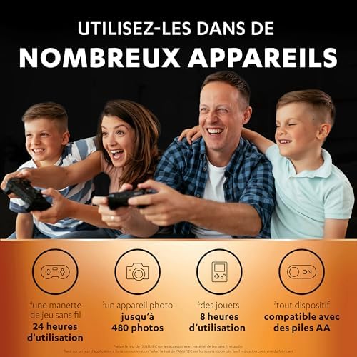 Vue 4 de Duracell Piles Rechargeables AA