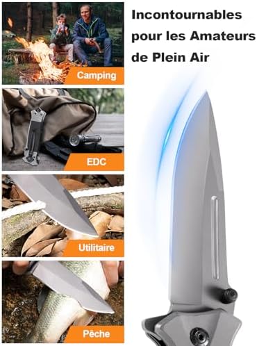 Vue 6 de Rolgno Edc Couteau Pliant