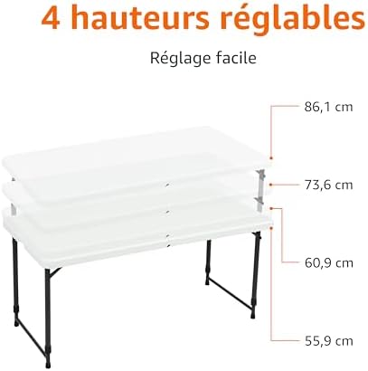 Vue 3 de Amazon Basics Table Pliante