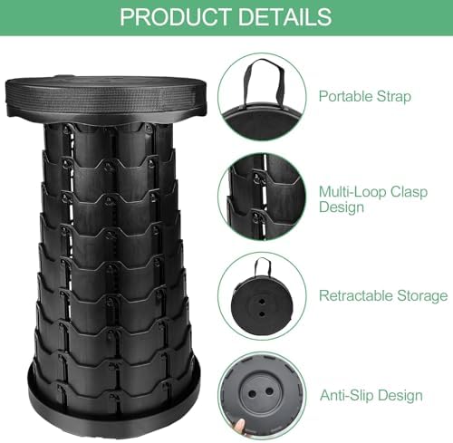 Vue 4 de Maxentico Tabouret Pliable Tabouret