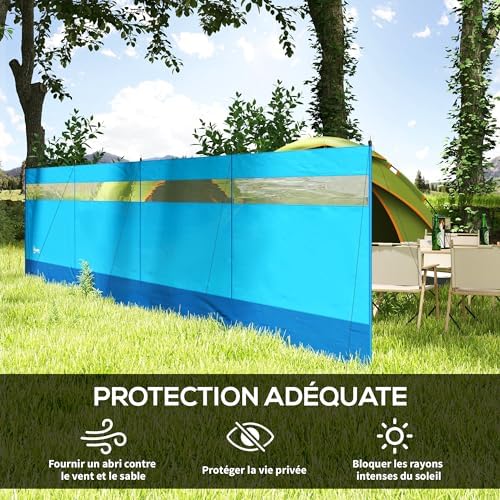 Vue 3 de Outsunny Paravent De Camping