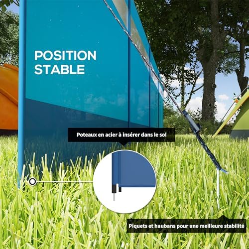 Vue 4 de Outsunny Paravent De Camping