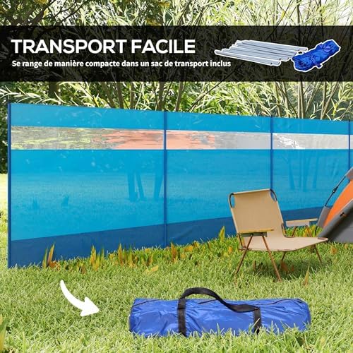 Vue 6 de Outsunny Paravent De Camping