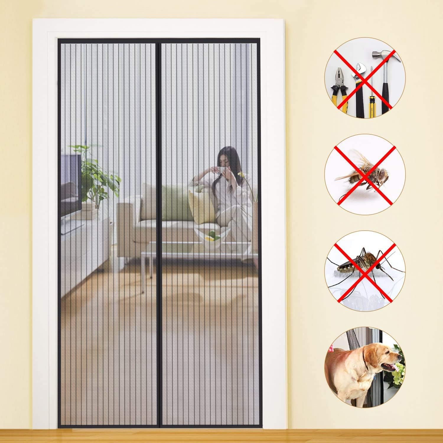 Mycarbon Moustiquaire Porte Magnetique