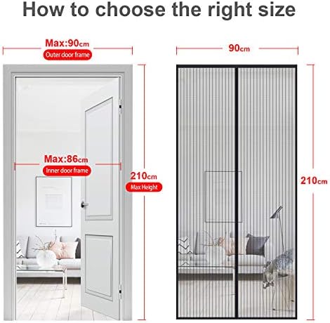 Vue 3 de Mycarbon Moustiquaire Porte Magnetique