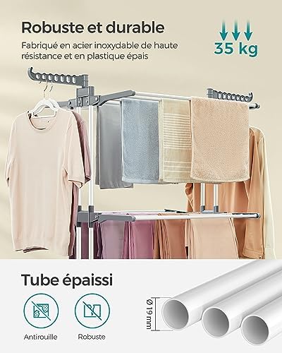 Vue 4 de Songmics Etendoir Linge