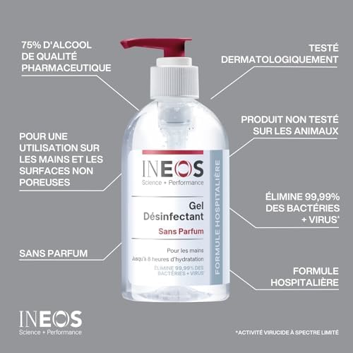 Vue 2 de Ineos Hygienics Gel Hydroalcoolique