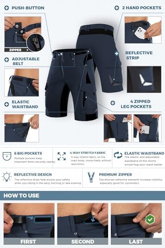 Vue 4 de Shorts Cargo Pour Hommes