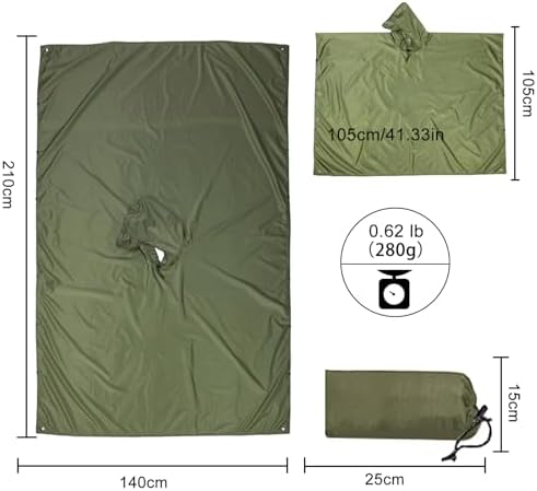 Vue 2 de Poncho Pluie Impermeable Avec