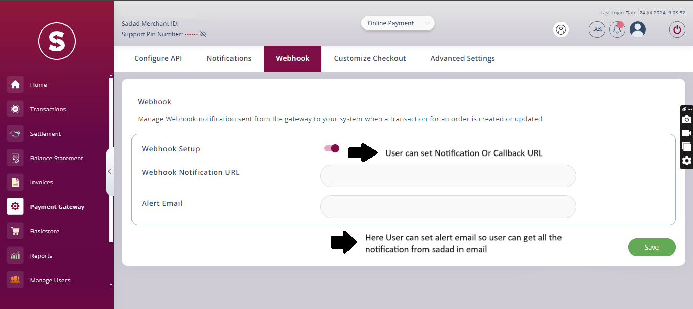 Callback URL Configuration