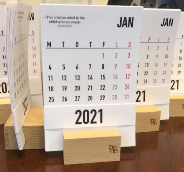 Calendar with stand