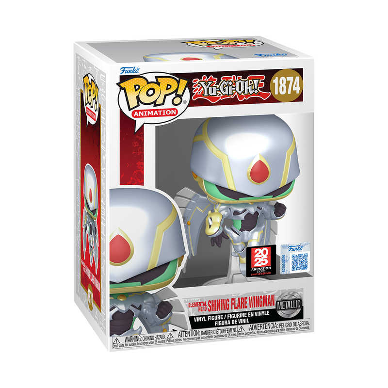 Фігурка Pop! Elemental Hero Shining Flare Wingman (Metallic) / Елементальний Герой Сяючий Крила #1874 — Funko Pop, фото 2