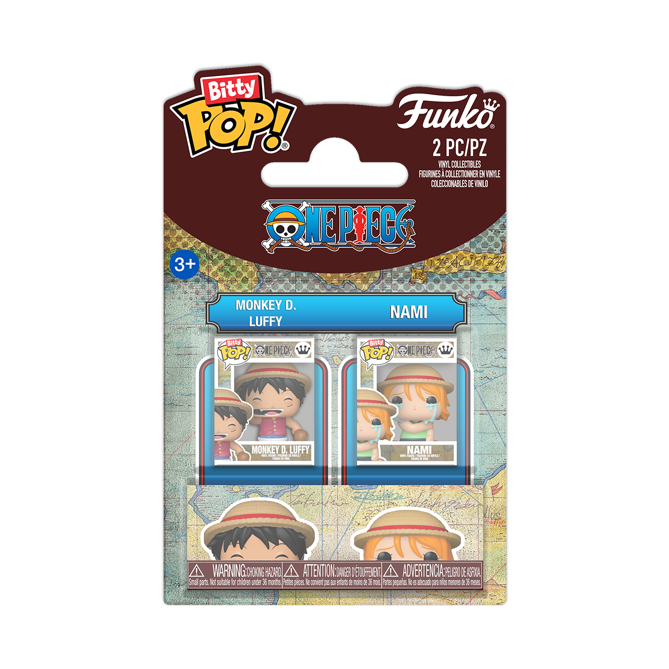 Фігурка Bitty Pop! Monkey D. Luffy & Nami 2-Pack / Луффі та Намі #94220