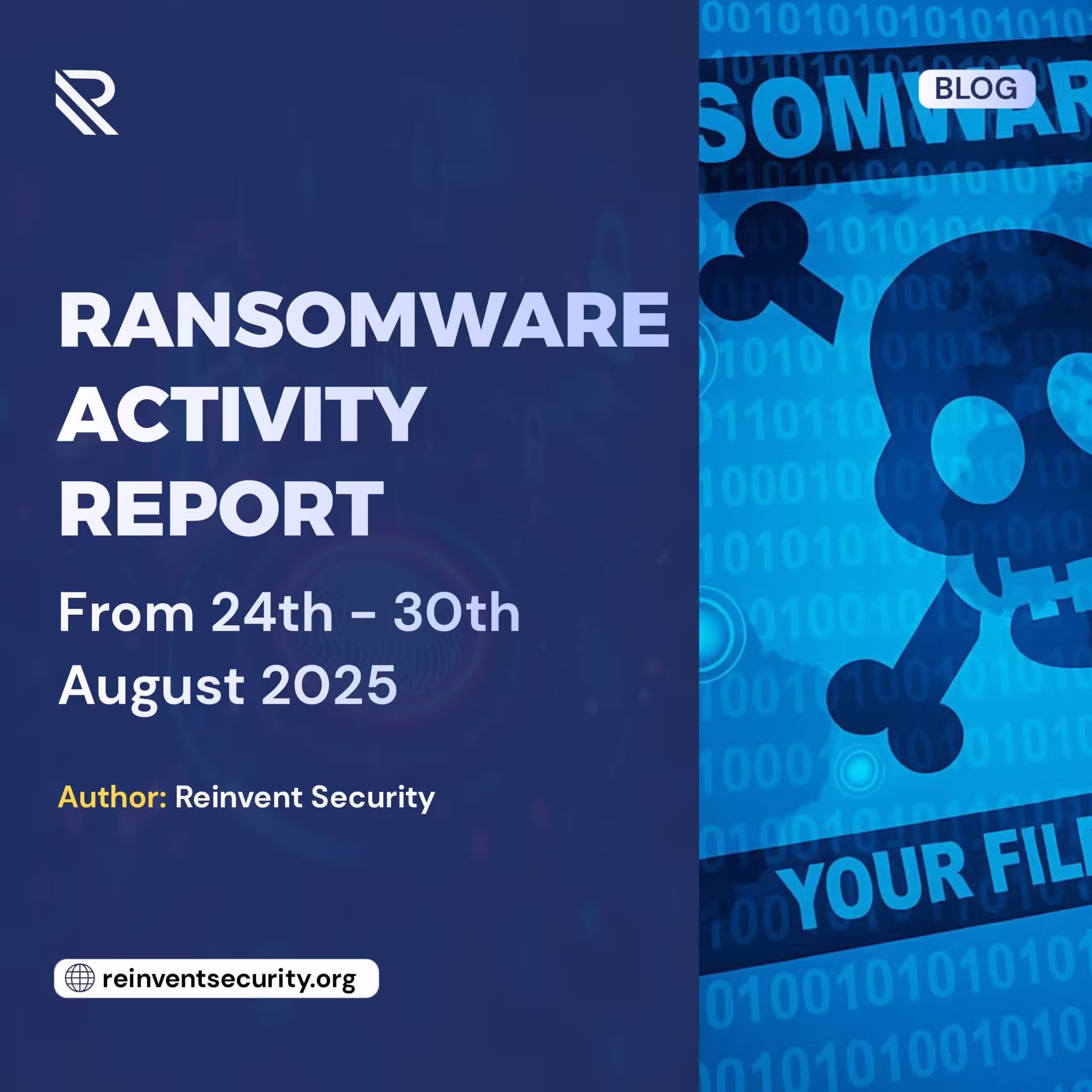 Ransomware Activity Report from 24th August - 30th August 2025