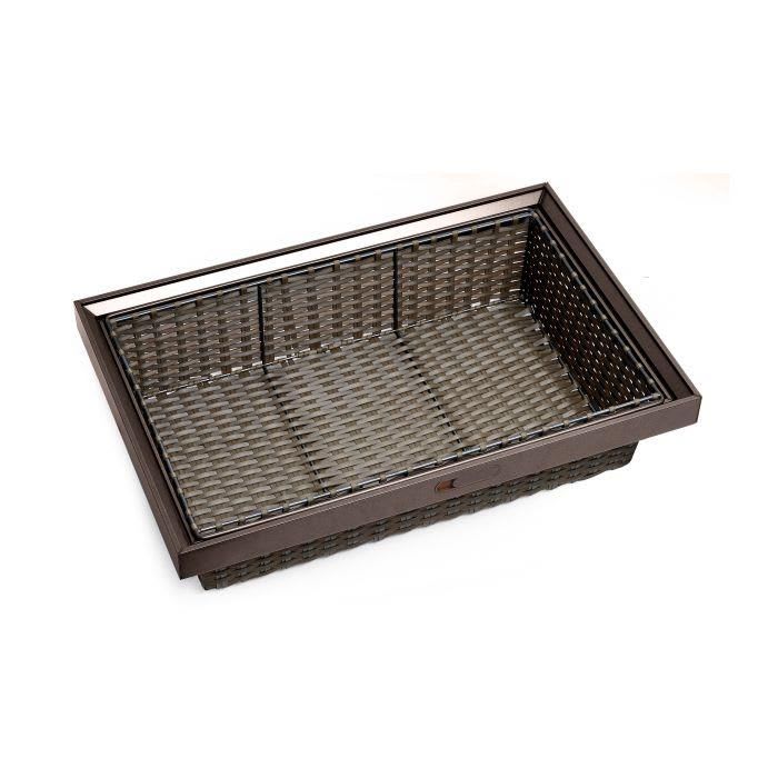 Hettich Rattan Lile Basket 600 mm - Mocha Finish