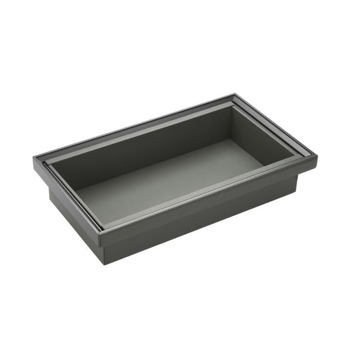 Hettich Leather Storage Basket 600 mm - Grey Finish