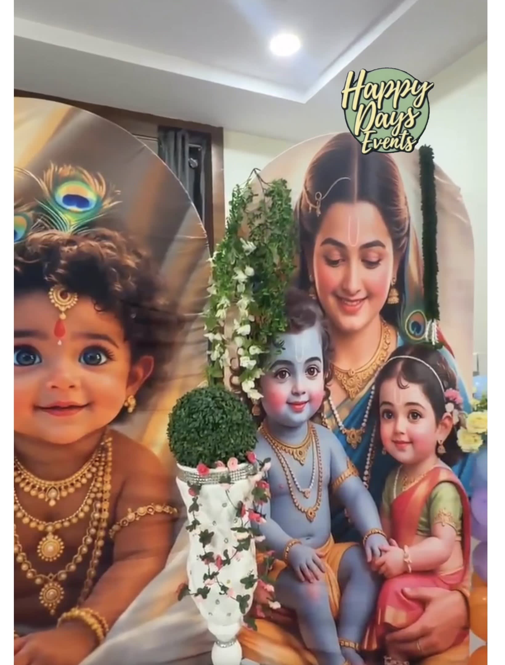 Krishna Theme for Boy Birthday Decor