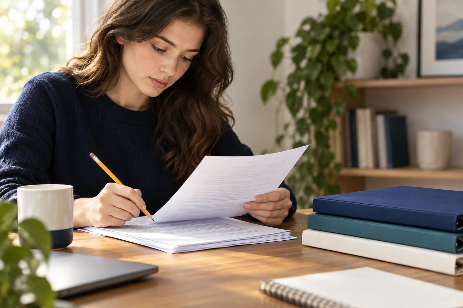 Student proofreading application documents